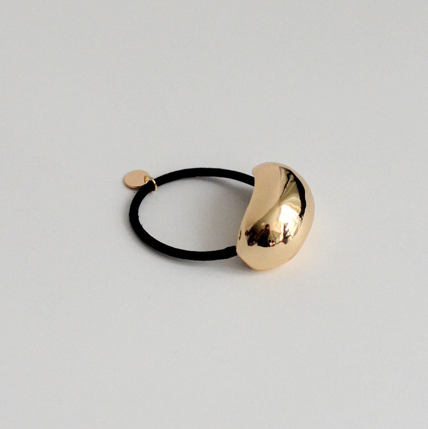 Bold Crescent Metal Cuff Hair Tie | Gold