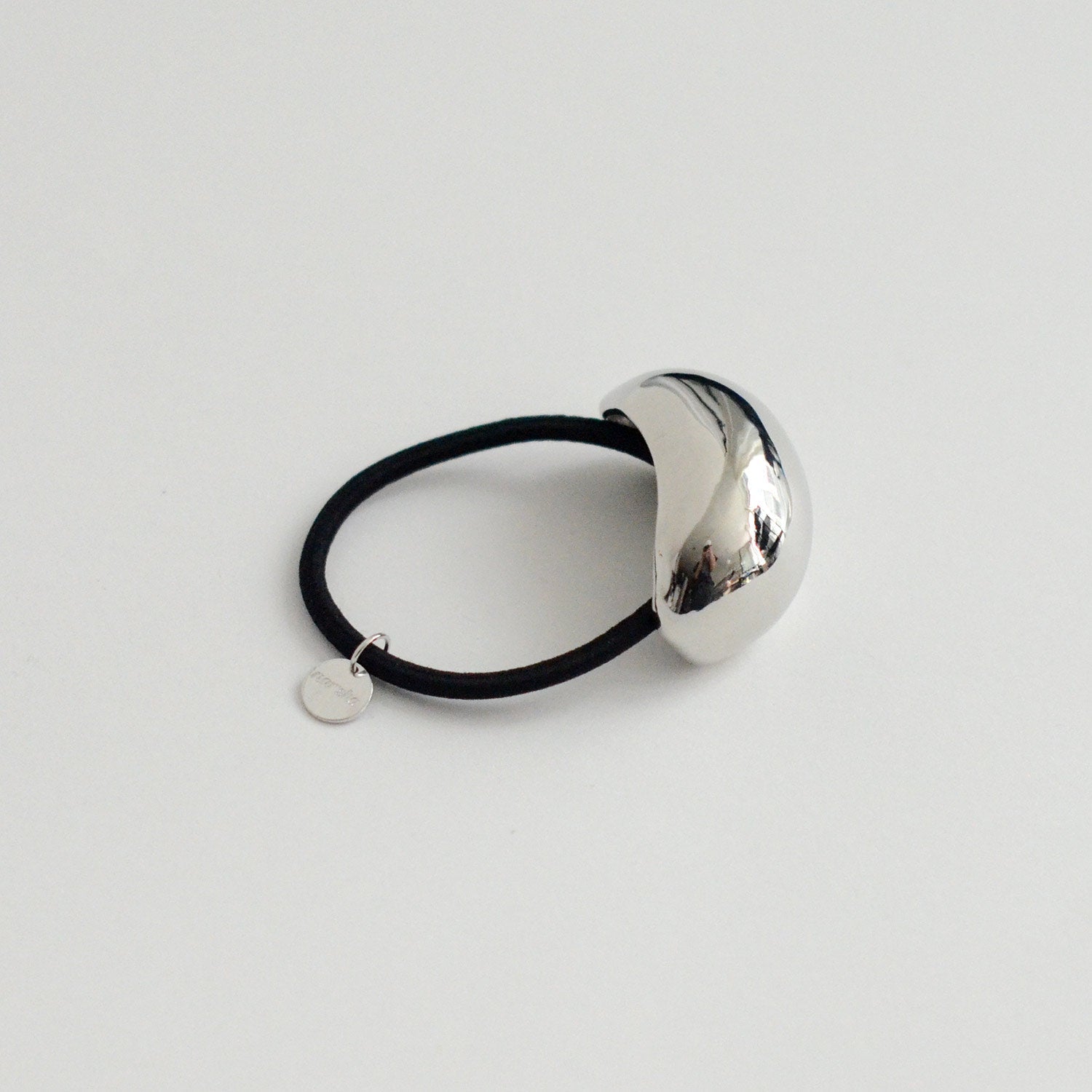 Bold Crescent Metal Cuff Hair Tie | Silver